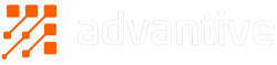 advantive logo in white